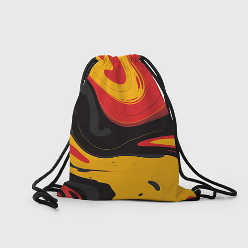 Мешок для обуви Красные желтые оранжевые пятна краски / 3D-принт – фото 2