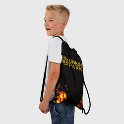 Рюкзак-мешок Linkin park огненный стиль, цвет: 3D-принт — фото 2