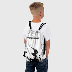 Рюкзак-мешок Nickelback серый дым рок, цвет: 3D-принт — фото 2