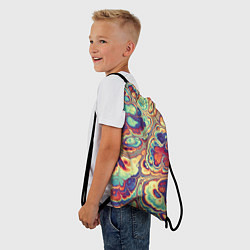 Рюкзак-мешок Абстрактный разноцветный паттерн, цвет: 3D-принт — фото 2