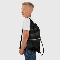 Рюкзак-мешок Черный бархат и золото, цвет: 3D-принт — фото 2
