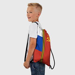 Рюкзак-мешок Россия и СССР, цвет: 3D-принт — фото 2