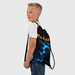 Рюкзак-мешок Ведьмак огненное лого шторм, цвет: 3D-принт — фото 2