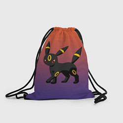 Рюкзак-мешок Умбреон покемон-кот, цвет: 3D-принт