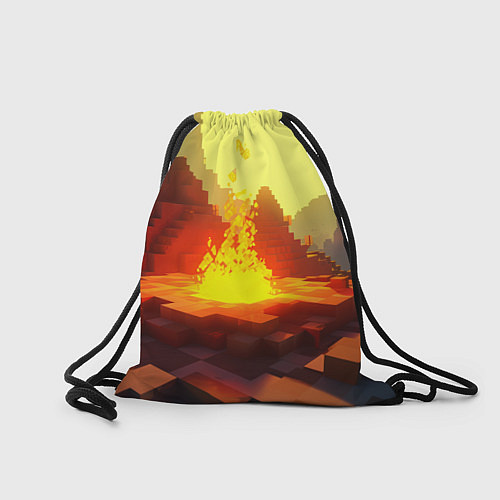 Мешок для обуви Minecraft костер и лого / 3D-принт – фото 2