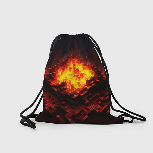 Мешок для обуви Minecraft огненные кубики / 3D-принт – фото 2