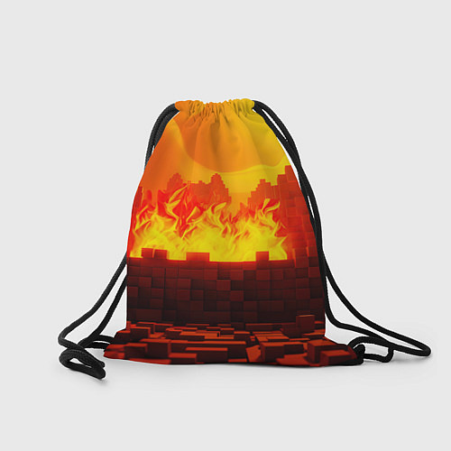 Мешок для обуви Minecraft огненная стена / 3D-принт – фото 2