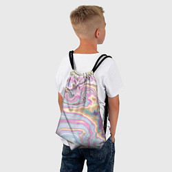 Рюкзак-мешок Мрамор узор разноцветный, цвет: 3D-принт — фото 2