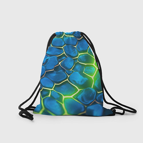 Мешок для обуви Palworld логотип на ярких зеленых неоновых плитах / 3D-принт – фото 2