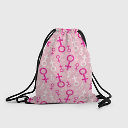 Рюкзак-мешок Гендерный женский знак венеры, цвет: 3D-принт