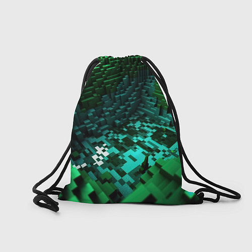 Мешок для обуви Minecraft logo в стиле киберпанк / 3D-принт – фото 2
