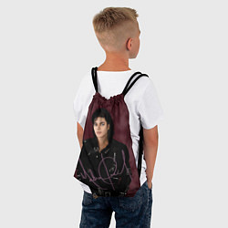 Рюкзак-мешок Michael Jackson на бордовом фоне, цвет: 3D-принт — фото 2