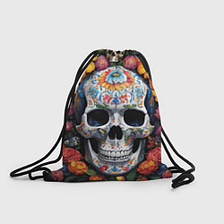 Мешок для обуви Bright colors and a skull