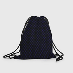 Рюкзак-мешок Чёрный паттерн в синий горошек, цвет: 3D-принт