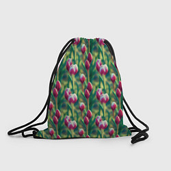 Рюкзак-мешок Весенние цветы на поляне, цвет: 3D-принт