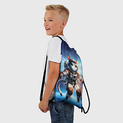 Рюкзак-мешок Кот космонавт в космосе, цвет: 3D-принт — фото 2