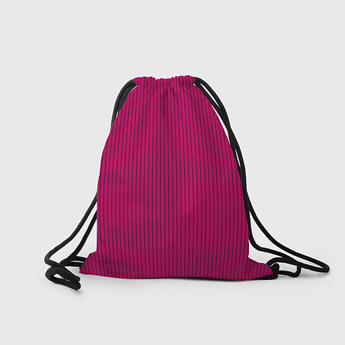 Мешок для обуви Насыщенный тёмно-розовый в полоску / 3D-принт – фото 2