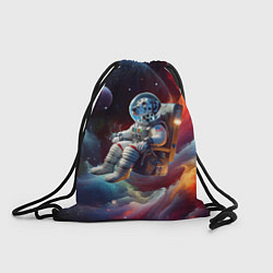 Рюкзак-мешок Космонавт далматинец в неоновой галактике, цвет: 3D-принт