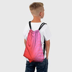 Рюкзак-мешок Красные градиентные линии, цвет: 3D-принт — фото 2