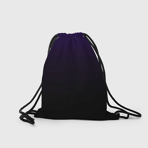 Мешок для обуви Фиолетово-чёрный тёмный градиент / 3D-принт – фото 2