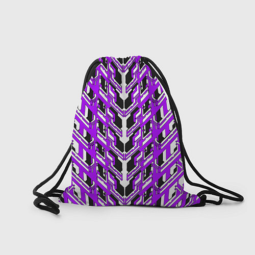 Мешок для обуви Фиолетовая техно броня / 3D-принт – фото 2