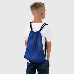 Рюкзак-мешок Синий в вертикальную полоску, цвет: 3D-принт — фото 2
