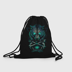Рюкзак-мешок Скандинавский светящийся волк, цвет: 3D-принт