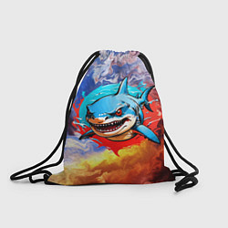 Рюкзак-мешок Акула по курсу, цвет: 3D-принт