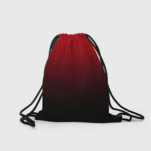 Мешок для обуви Красно-чёрный градиент в полоску / 3D-принт – фото 2