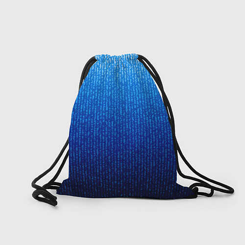 Мешок для обуви Сине-голубой в вертикальную полоску / 3D-принт – фото 2