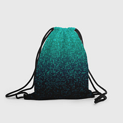 Рюкзак-мешок Градиент мелкая мозаика аквамарин, цвет: 3D-принт