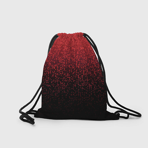 Мешок для обуви Градиент мозаика красно-чёрный / 3D-принт – фото 2