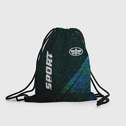 Рюкзак-мешок FAW sport glitch blue, цвет: 3D-принт