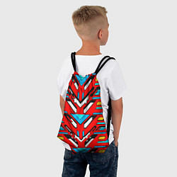 Рюкзак-мешок Красно-синяя техно броня, цвет: 3D-принт — фото 2