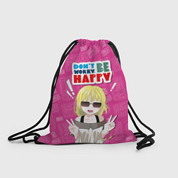 Рюкзак-мешок Позитивная девочка в стиле манга, цвет: 3D-принт