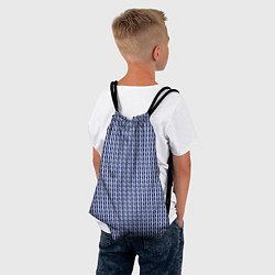 Рюкзак-мешок Сине-белый полосатый, цвет: 3D-принт — фото 2