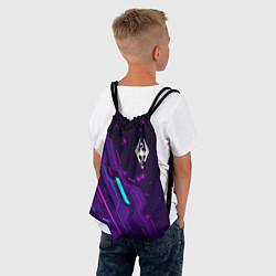 Рюкзак-мешок Skyrim neon gaming, цвет: 3D-принт — фото 2