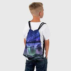 Рюкзак-мешок Вечерняя Америка - мост, цвет: 3D-принт — фото 2