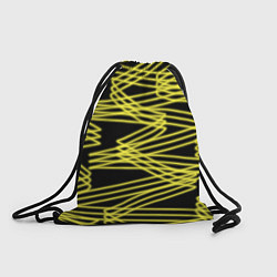 Рюкзак-мешок Желтые светящиеся линии, цвет: 3D-принт