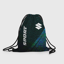 Рюкзак-мешок Suzuki sport glitch blue, цвет: 3D-принт