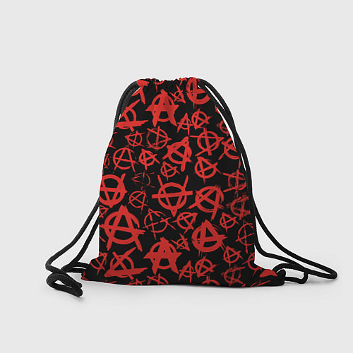 Мешок для обуви Узор анархия красный / 3D-принт – фото 2
