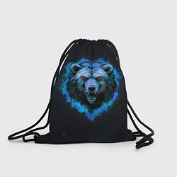 Рюкзак-мешок Пылающая эмблема медведя, цвет: 3D-принт