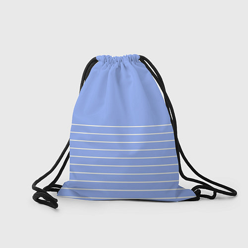 Мешок для обуви Светлый сиреневый с белыми полосами / 3D-принт – фото 2