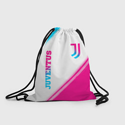 Рюкзак-мешок Juventus neon gradient style вертикально, цвет: 3D-принт