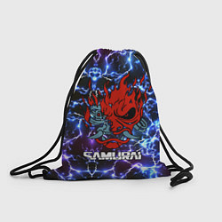 Рюкзак-мешок Cyberpunk 2077 mask samurai, цвет: 3D-принт