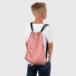 Рюкзак-мешок Светлый красно-розовый паттерн цветочный, цвет: 3D-принт — фото 2
