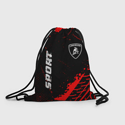 Рюкзак-мешок Lamborghini red sport tires, цвет: 3D-принт