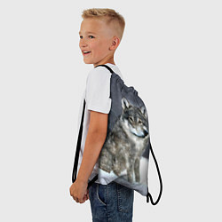 Рюкзак-мешок Волк ауфф с кривым носом, цвет: 3D-принт — фото 2