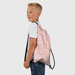 Рюкзак-мешок Паттерн маленькая красная мозаичная плитка, цвет: 3D-принт — фото 2