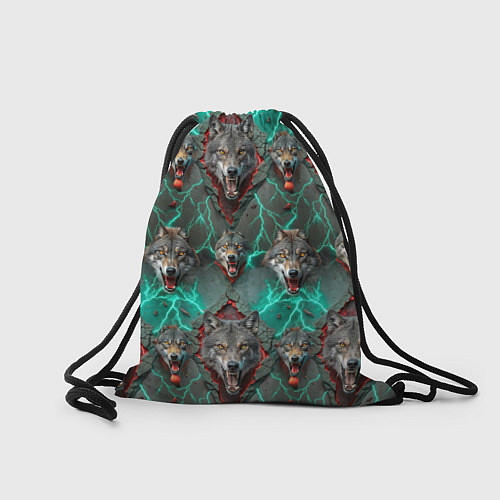 Мешок для обуви Эпичный паттерн из волков / 3D-принт – фото 2